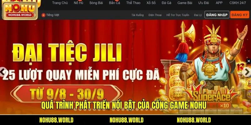 Quá trình phát triển nổi bật của cổng game Nohu